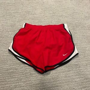 Nike running shorts, red, medium